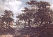 Meindert Hobbema, Wooded Landscape with Travellers (mk25)